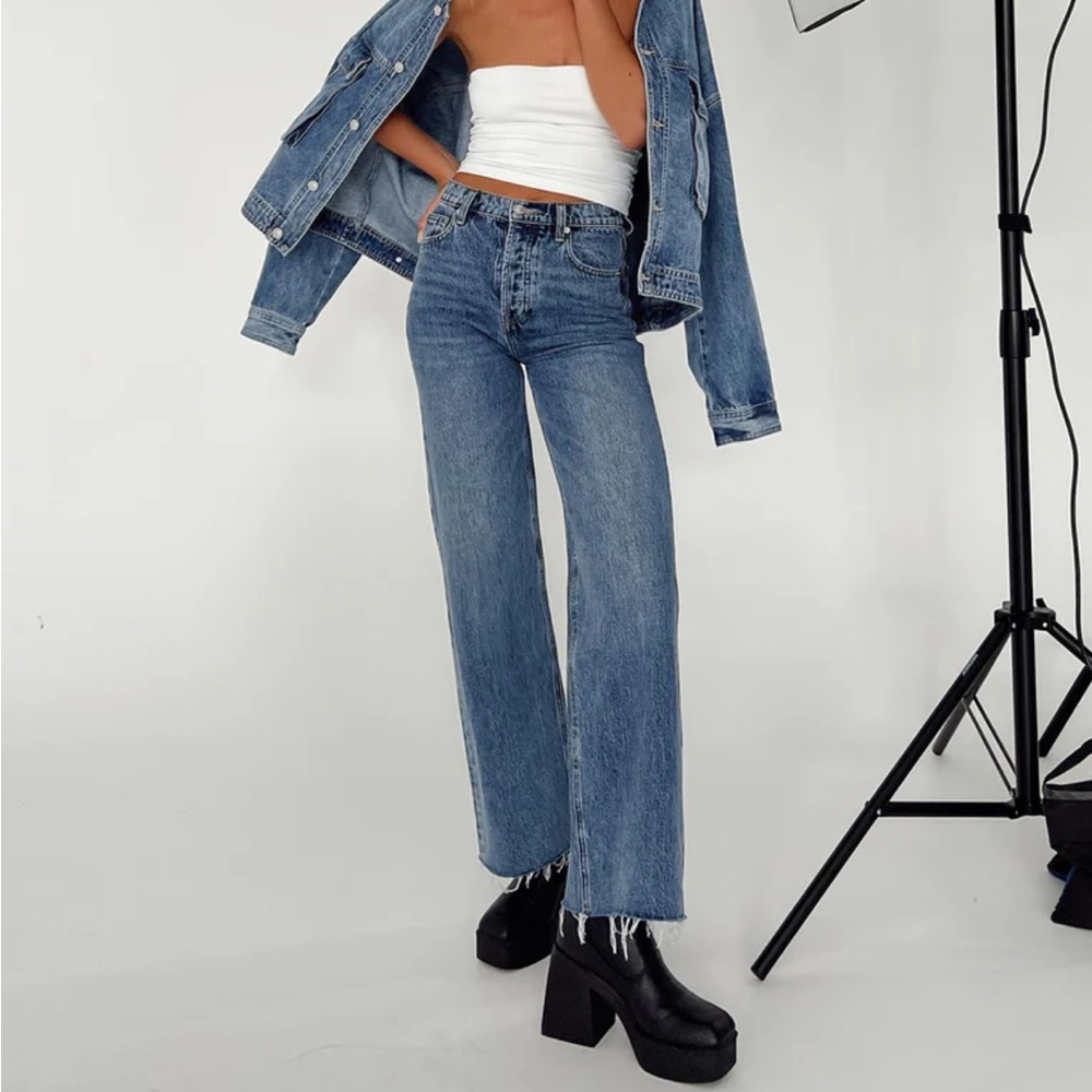 Princess Polly PP DNM Fawcett Jeans Dark Wash Denim, Size 4